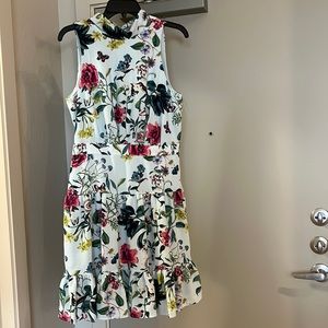 Eliza J Size 10 Halter tie-neck ruffled sleeveless dress